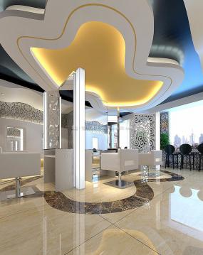 大型美发店装修效果图