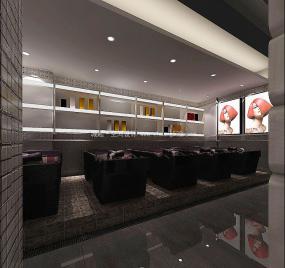 大型美发店设计效果图