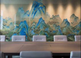 最新现代中式办公室装修设计效果图