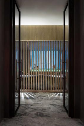 现代中式办公室装饰效果图