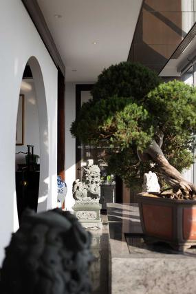 最新现代中式办公室装饰实景图