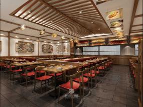 小吃店装潢设计效果图片