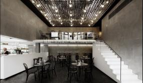 红酒餐厅装修实景图片