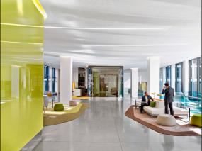 最新极简风格办公室装饰实景图