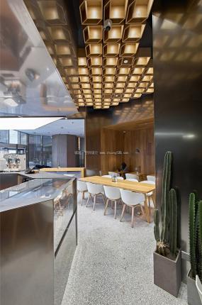 网红奶茶店设计效果图