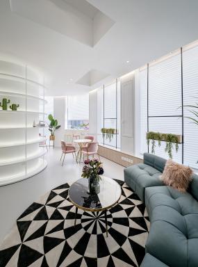 最新简约美发店装饰效果图