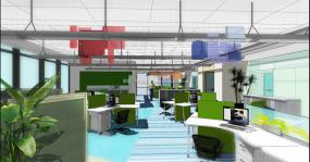 IT办公室设计装饰图