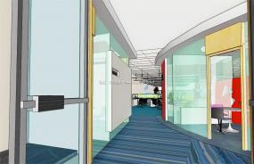 IT办公室装饰设计效果图