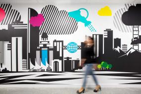 传媒办公室装潢效果图片