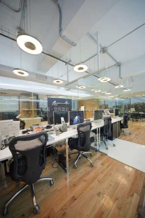 流行风格办公室装潢效果图片