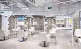 美发店装修实物图片