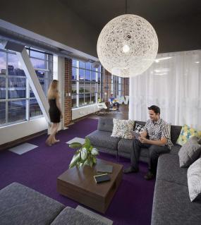 中型办公室设计装修效果图