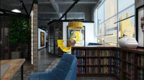 新古典办公室装修高清效果图