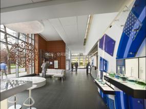 开敞式办公室装潢效果图