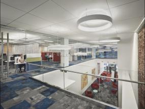 开敞式办公室装修实物图片