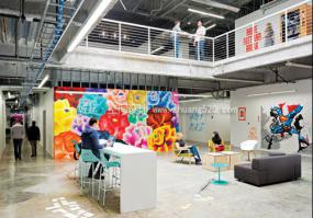 文雅风格办公室装潢效果图