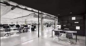 黑白简约风格办公室设计装饰效果图