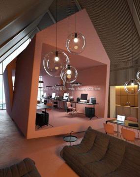 个性简约风格办公室装潢设计效果图片