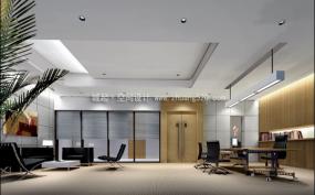 简约风格老总办公室装潢效果图