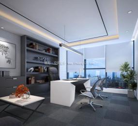 最新简约风格老总办公室效果图