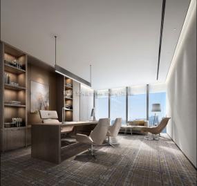 现代简约老总办公室装修图片