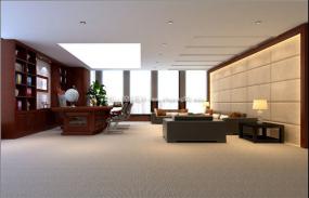 简约老总办公室装修设计效果图