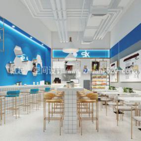 简约风格奶茶店装修效果图