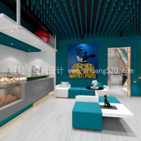 简约风格奶茶店设计装饰图