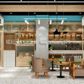 简约风格奶茶店装饰设计效果图片