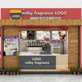 简约风格奶茶店装修效果图片