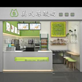 简约风格奶茶店设计装饰图片