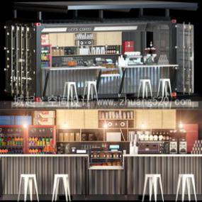 最新简约风格奶茶店效果图