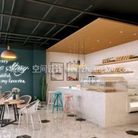 简约风格奶茶店设计装修效果图
