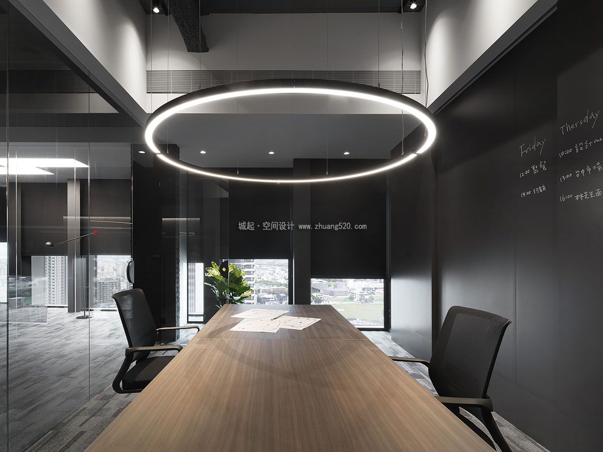 高端大气风格办公室设计装饰效果图