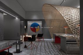 柔和风格办公室设计装饰图