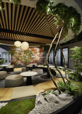 轻快风格办公室装修高清效果图