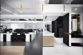 工业风格办公室装修实景图片