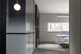 日式简约风格办公室装修高清效果图