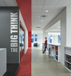 大型时尚办公室过道装饰装修效果图片