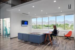 简约现代办公室风格吊顶装饰效果图