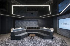 现代办公室室内格栅灯设计图片大全