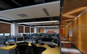 小办公室室内集成吊顶灯装修效果图片