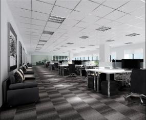 现代简约办公室风格吊顶效果图