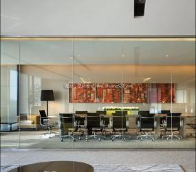 现代简约办公室门面吊顶装修图