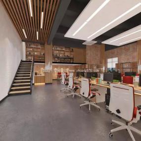 现代简约风格办公室吊顶设计效果图片