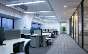 现代办公室布置吊顶设计装修效果图片