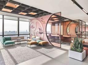 现代办公室风格吸顶灯装修效果图片