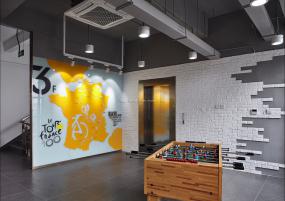 简约办公室壁纸装修效果图