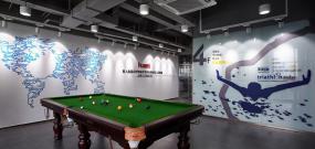 简约办公室壁纸装修效果图片