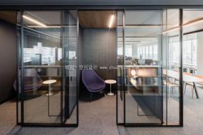 现代简约办公室会所装饰装修效果图